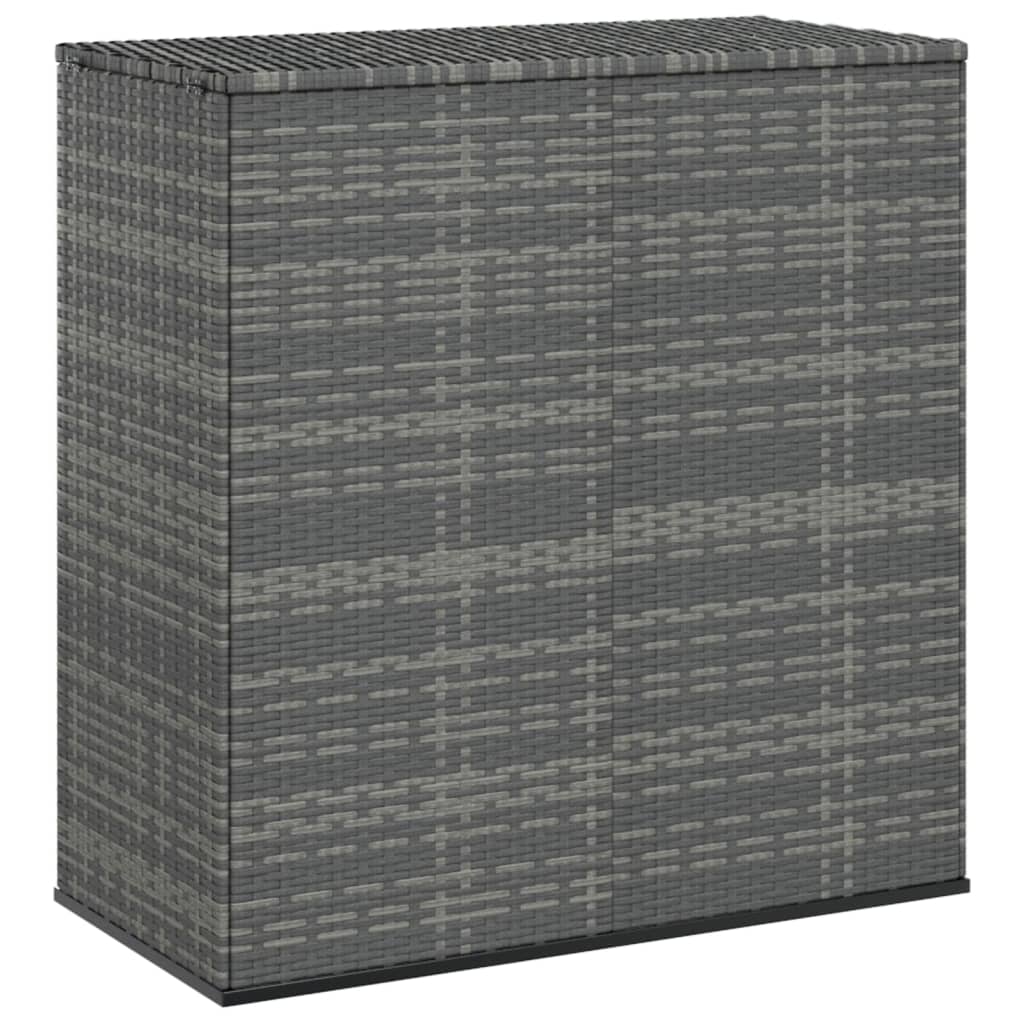 Garden Cushion Box PE Rattan 100x49x103.5 cm Grey - Merkel Designers