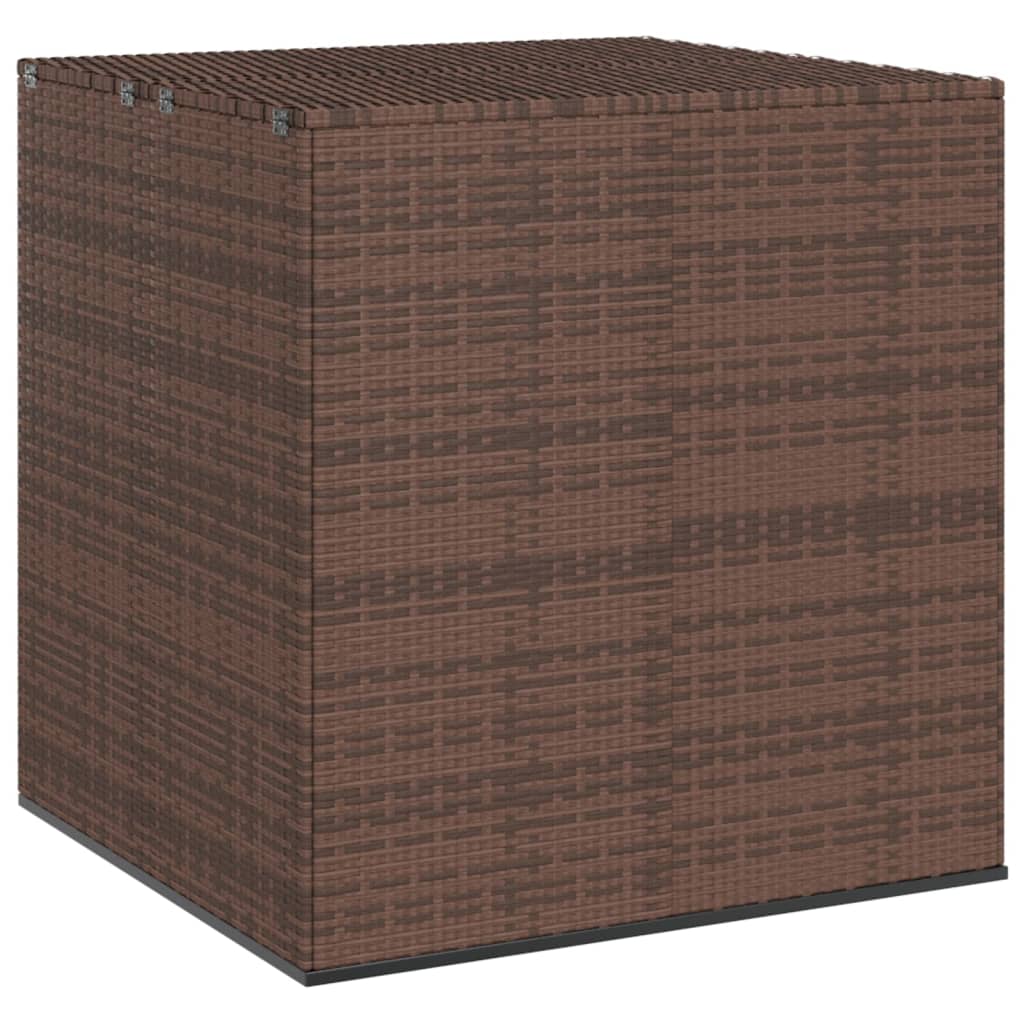 Garden Cushion Box PE Rattan 100x97.5x104 cm Brown - Merlin Deals