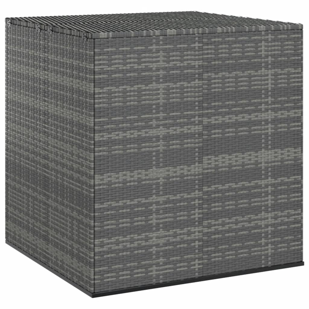 Garden Cushion Box PE Rattan 100x97.5x104 cm Grey - Style and Chic