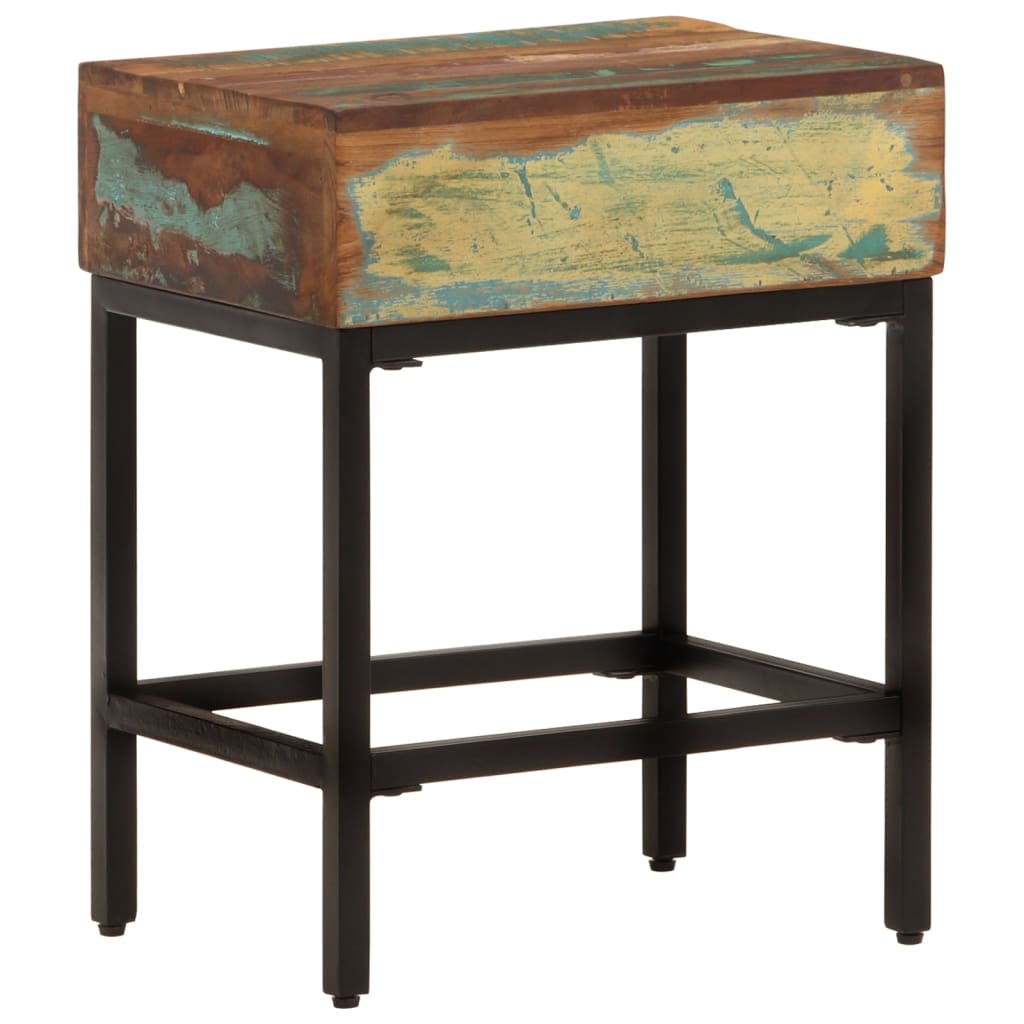 Side Table 40x30x51 cm Solid Wood Reclaimed - Merkel Designers