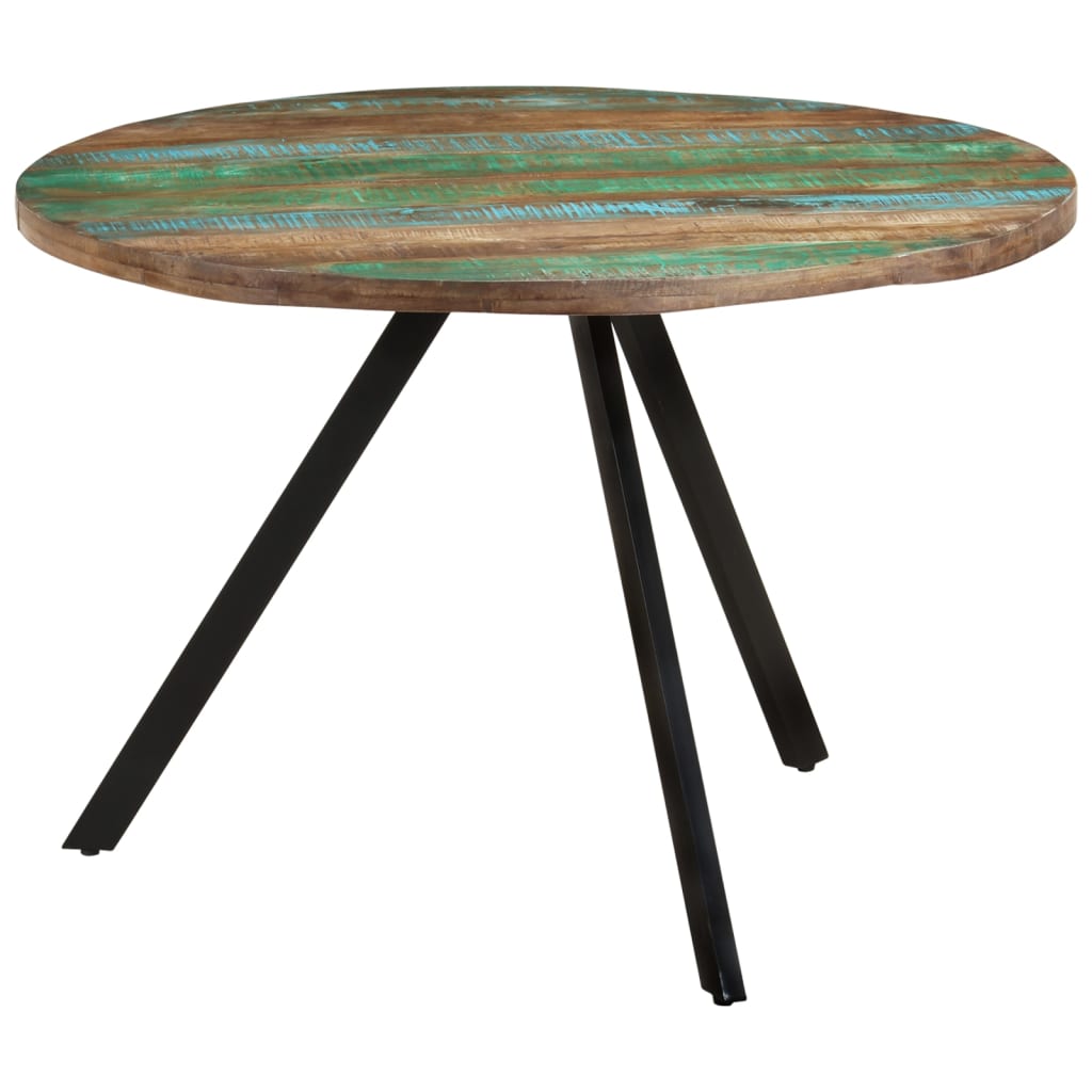 Dining Table 110x75 cm Solid Wood Reclaimed - Design Hut