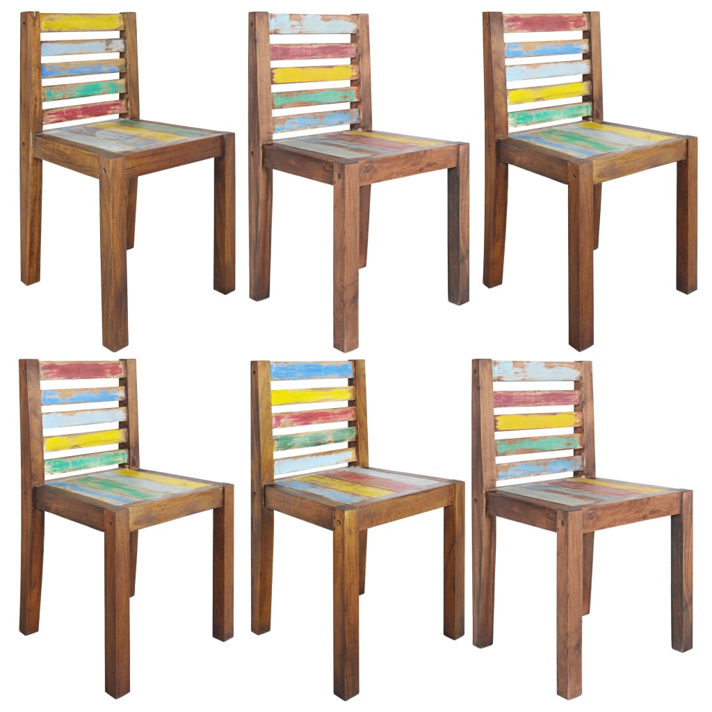 Dining Chairs 6 pcs Solid Reclaimed Wood - Direct Imports
