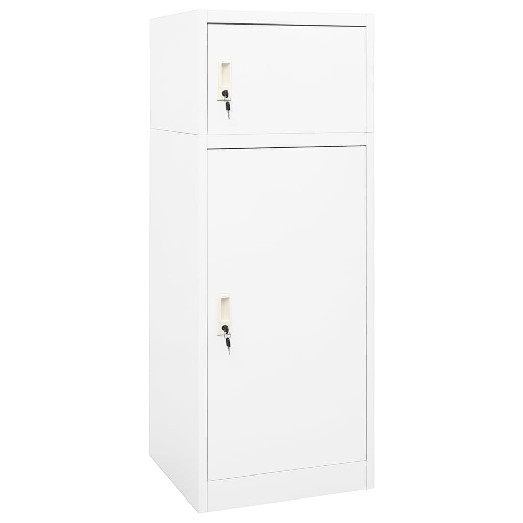 Saddle Cabinet White 53x53x140 cm Steel - The Home Maker