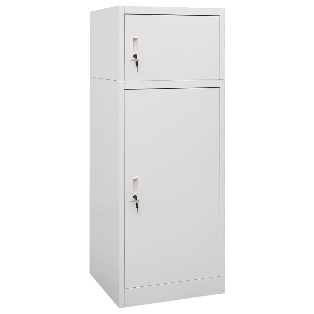 Saddle Cabinet Light Grey 53x53x140 cm Steel - The Home Maker