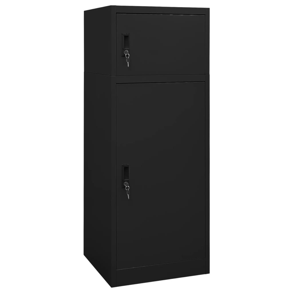 Saddle Cabinet Black 53x53x140 cm Steel - Merkel Designers