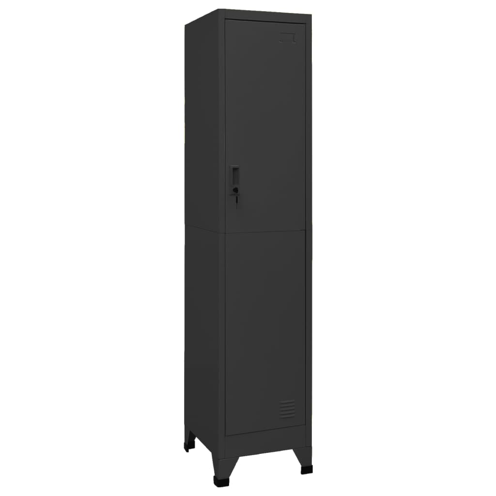 Locker Cabinet Anthracite 38x45x180 cm Steel - Style and Chic