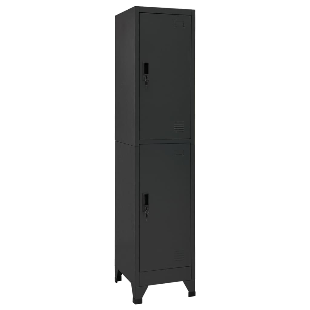 Locker Cabinet Anthracite 38x45x180 cm Steel - The Home Maker
