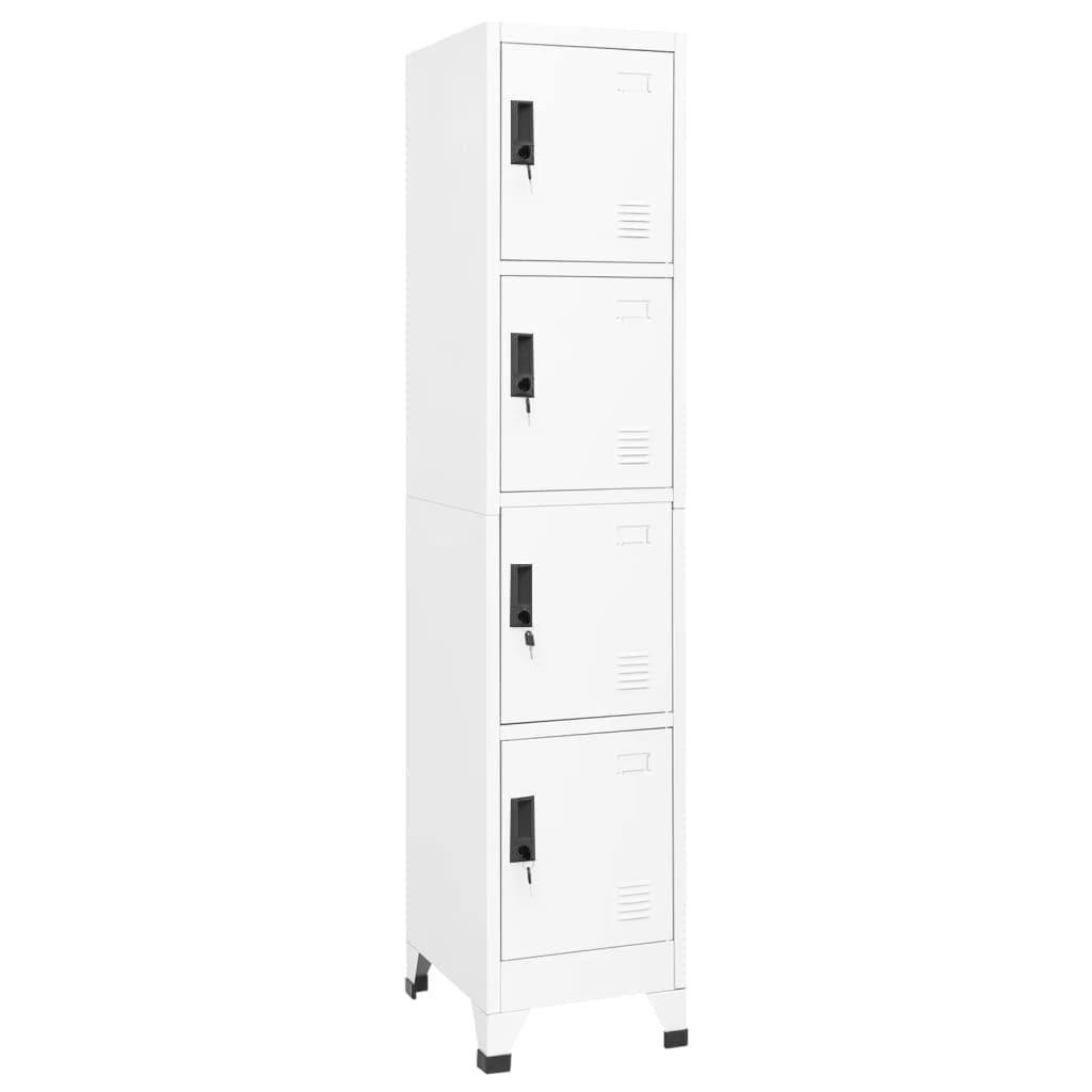 Locker Cabinet White 38x45x180 cm Steel - Merkel Designers