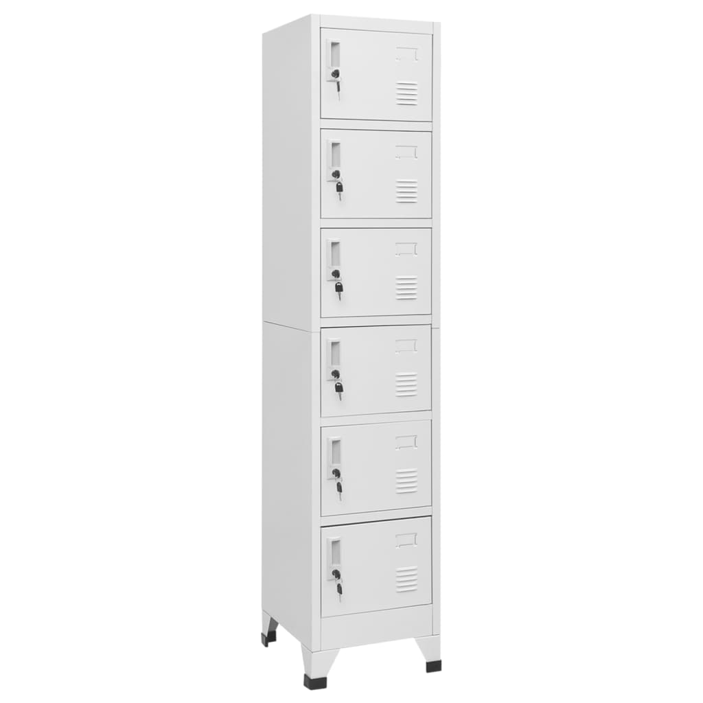 Locker Cabinet Light Grey 38x40x180 cm Steel - Tyrell & Tyrell
