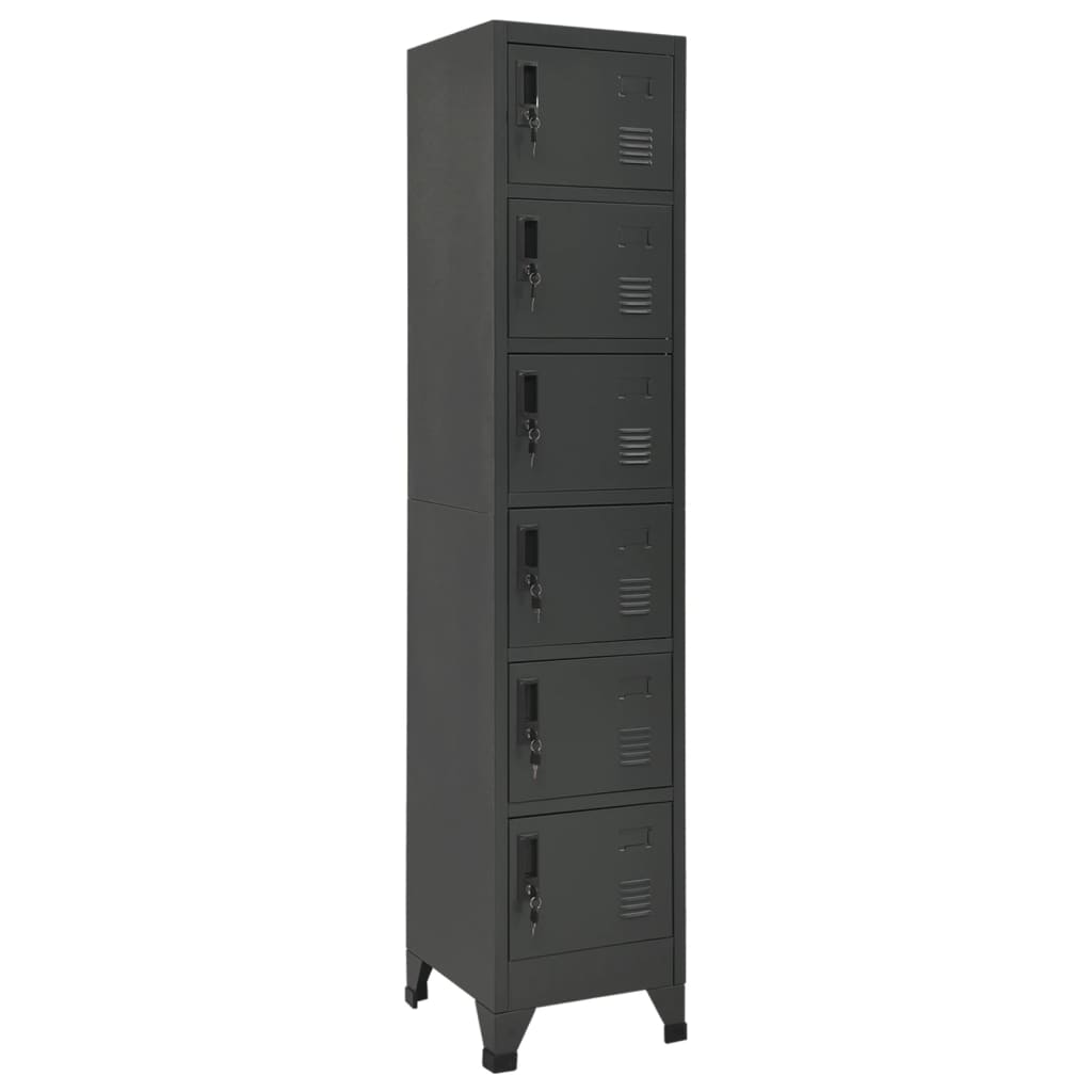 Locker Cabinet Anthracite 38x40x180 cm Steel - All Things Good
