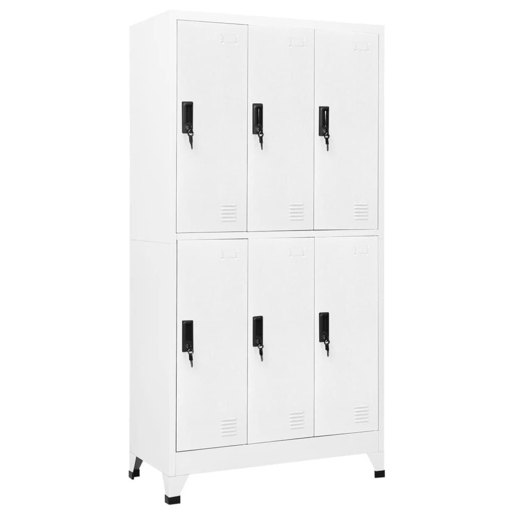 Locker Cabinet White 90x45x180 cm Steel - Style and Chic