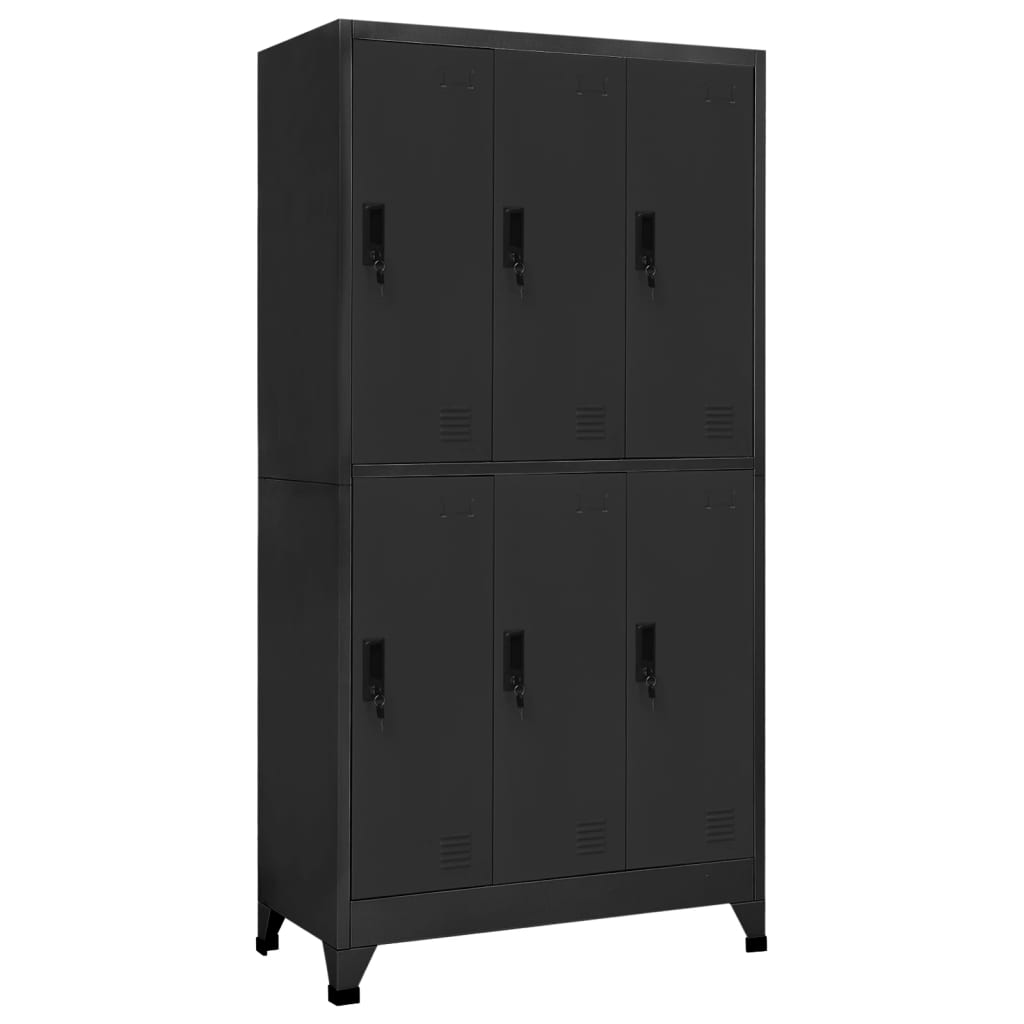 Locker Cabinet Anthracite 90x45x180 cm Steel - Merkel Designers
