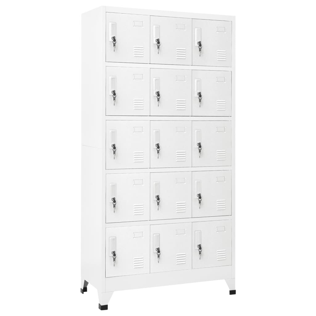Locker Cabinet Light Grey 90x40x180 cm Steel - Merlin Deals