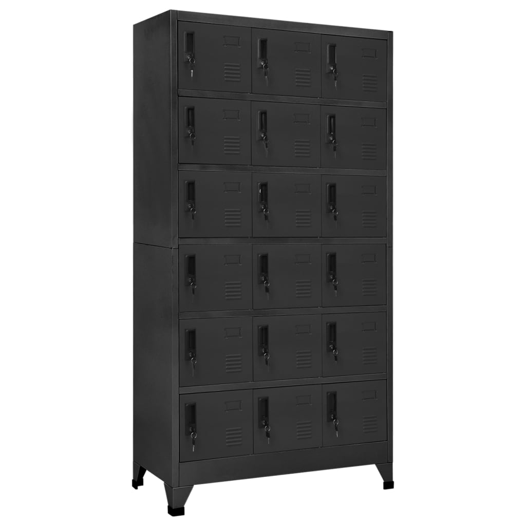 Locker Cabinet Anthracite 90x40x180 cm Steel - Style and Chic