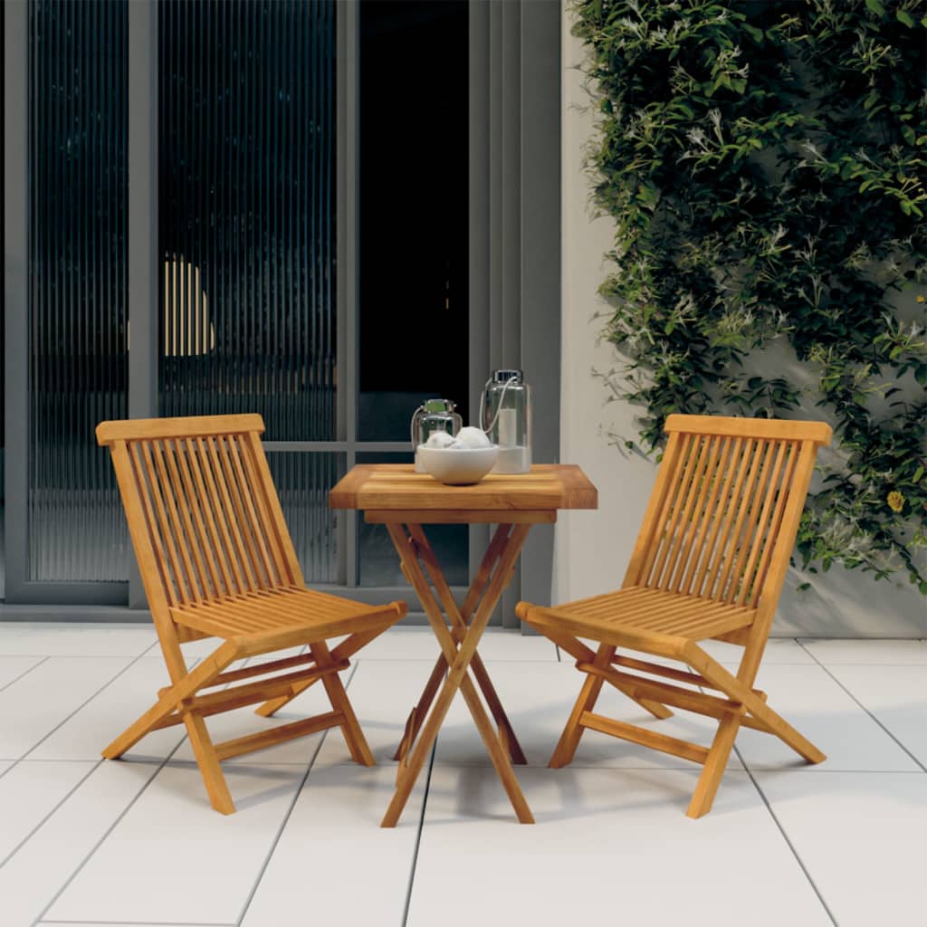 3 Piece Garden Dining Set Solid Wood Teak - Millennium Furniture