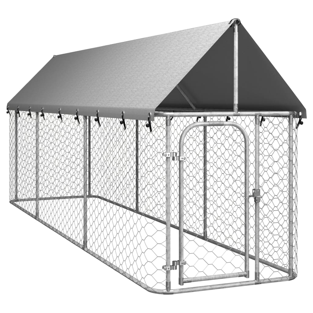 Outdoor Dog Kennel with Roof 400x100x150 cm - Tyrell & Tyrell