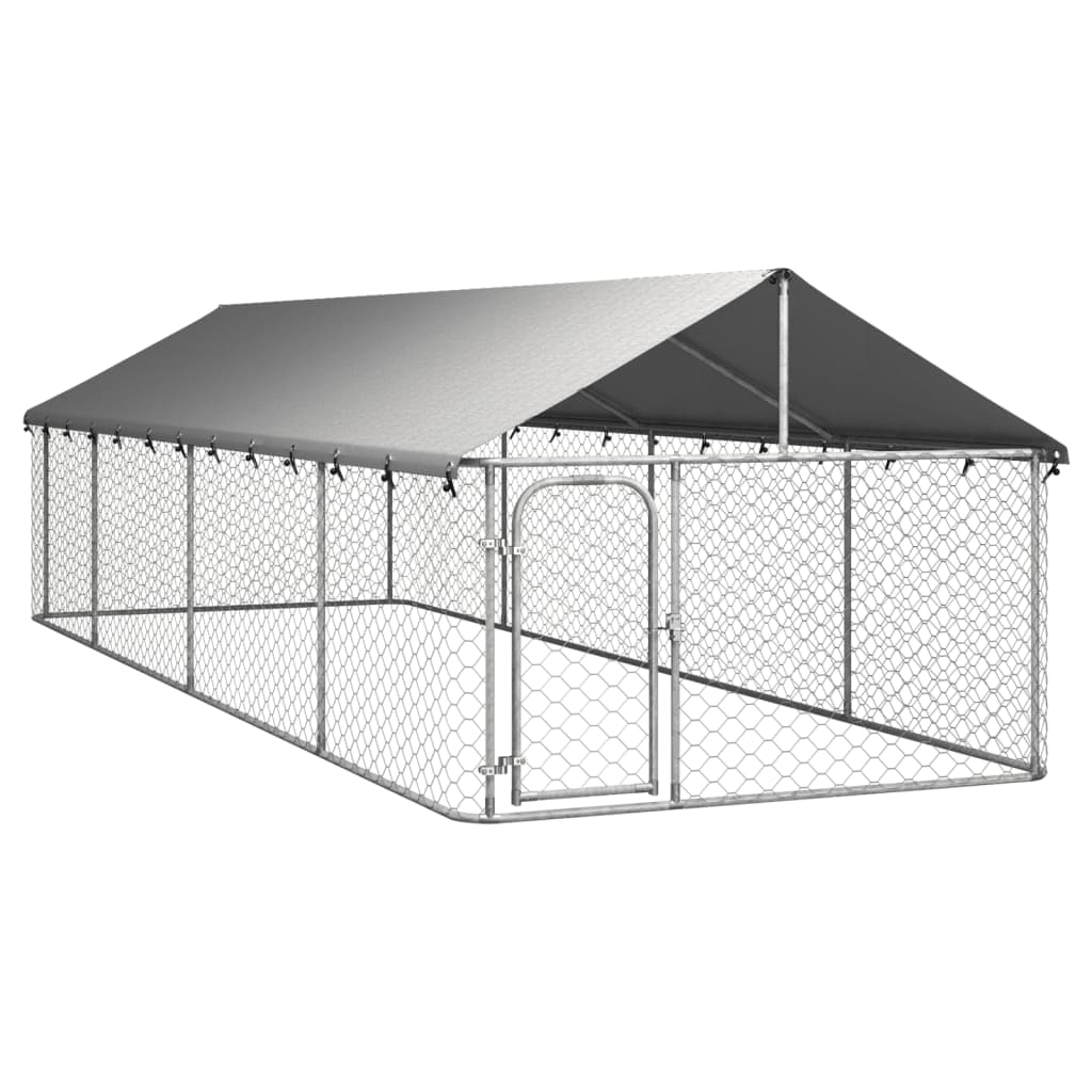 Outdoor Dog Kennel with Roof 600x200x150 cm - All Things Good