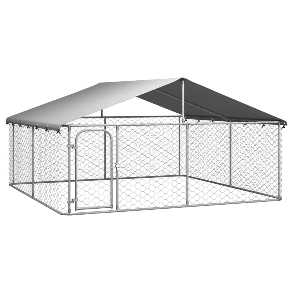 Outdoor Dog Kennel with Roof 300x300x150 cm - Style and Chic