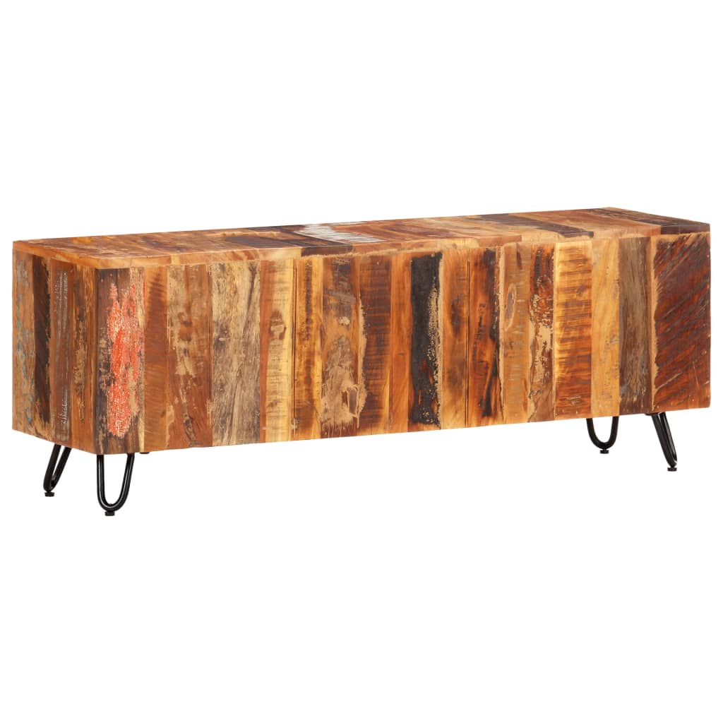 TV Cabinet 110x30x40 cm Solid Wood Reclaimed - Millennium Furniture