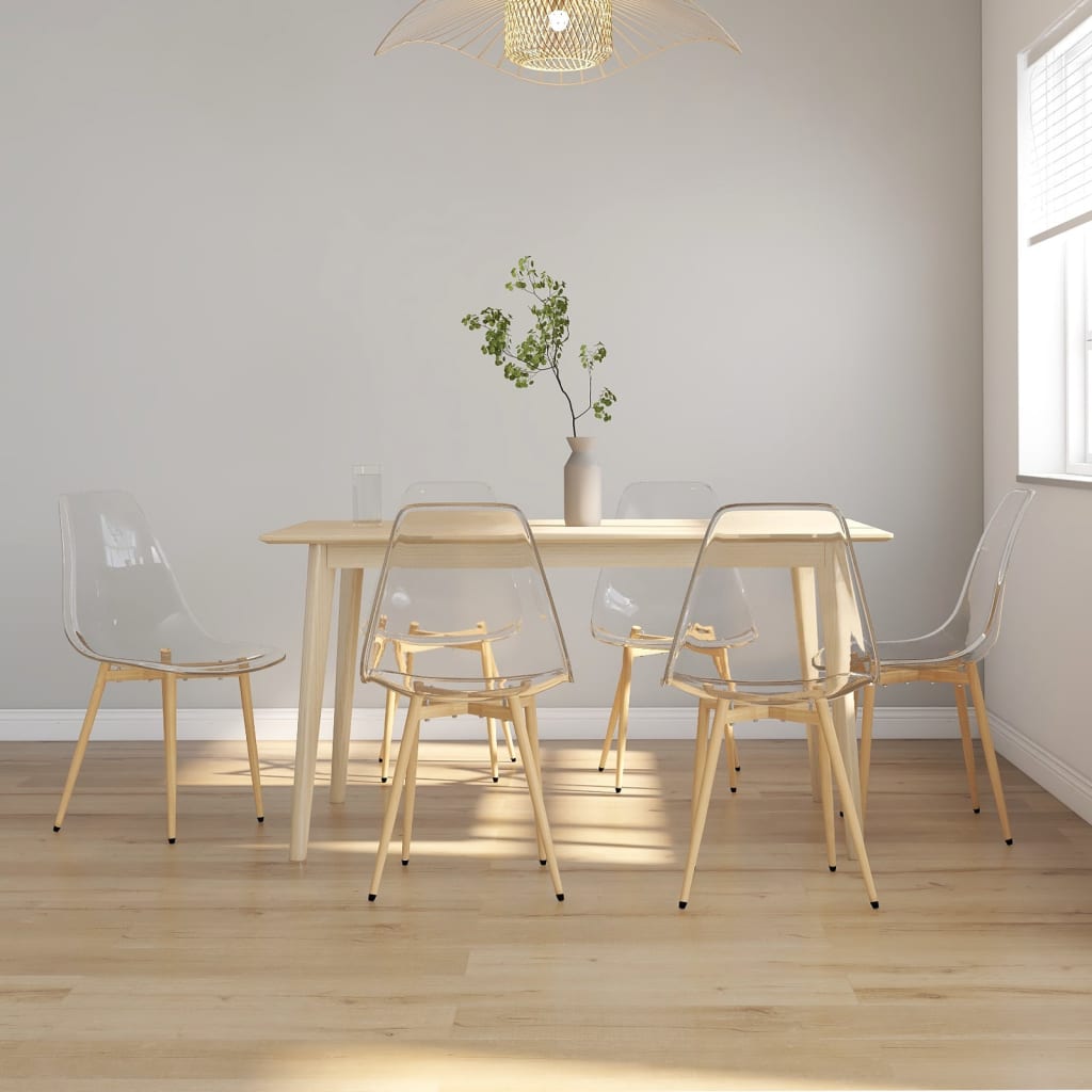Dining Chairs 6 pcs Transparent PET - The Home Maker