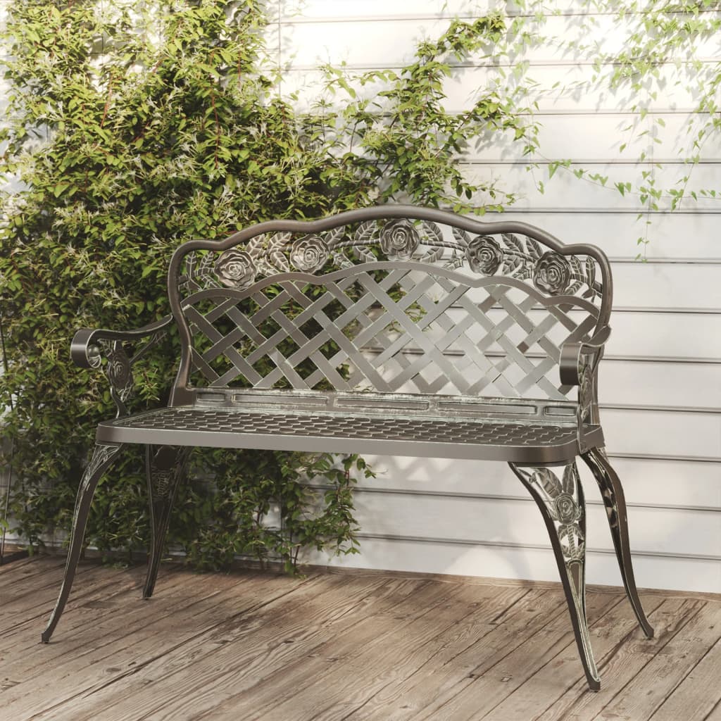Garden Bench 108 cm Cast Aluminium Green - Merkel Designers