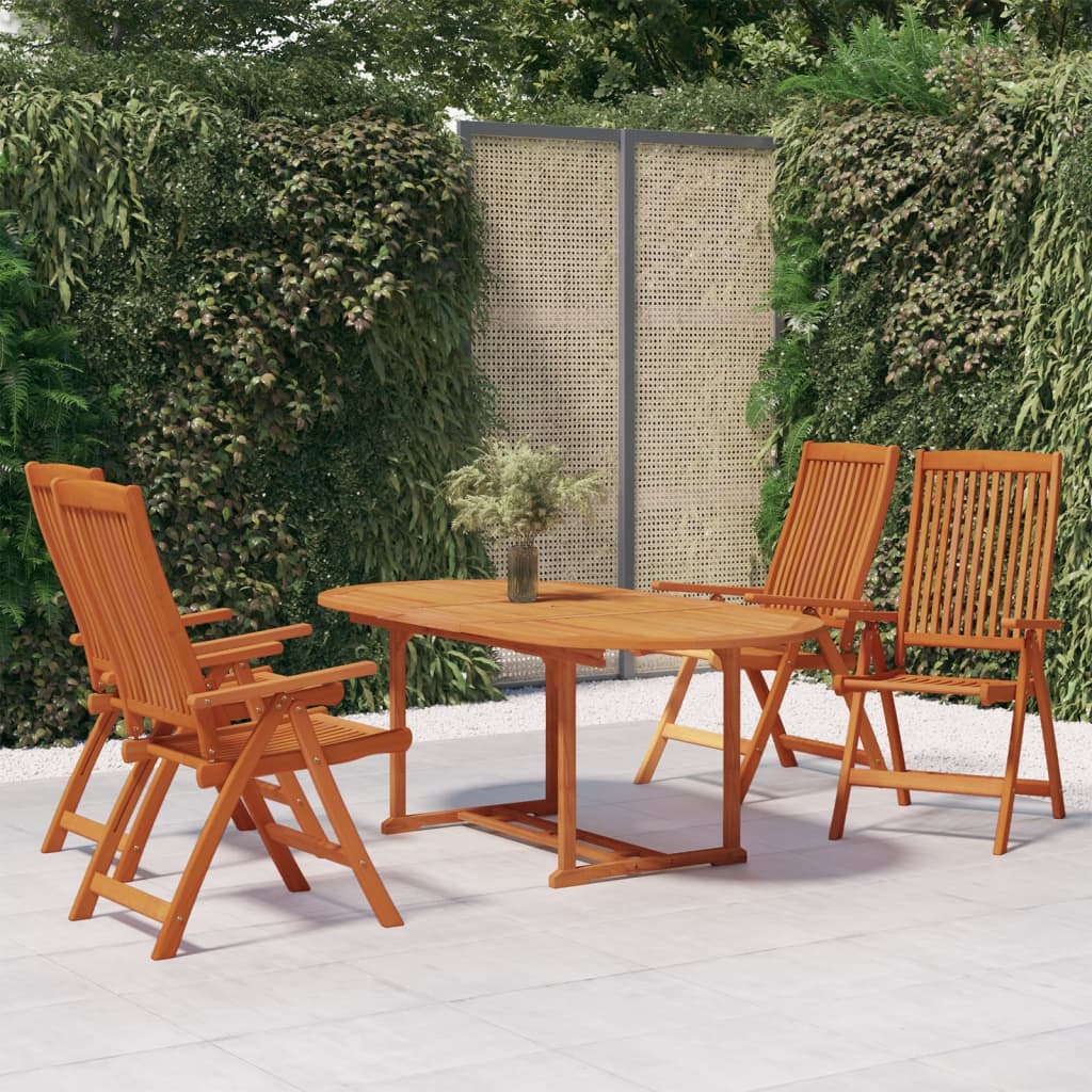 5 Piece Garden Dining Set Solid Wood Eucalyptus - Direct Imports