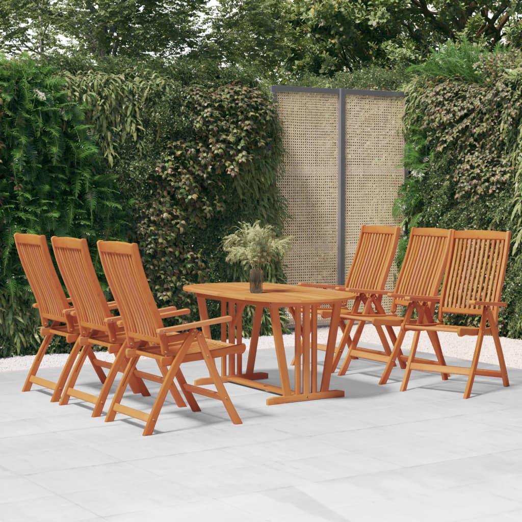 Folding Garden Chairs 6 pcs Solid Wood Eucalyptus - Merkel Designers