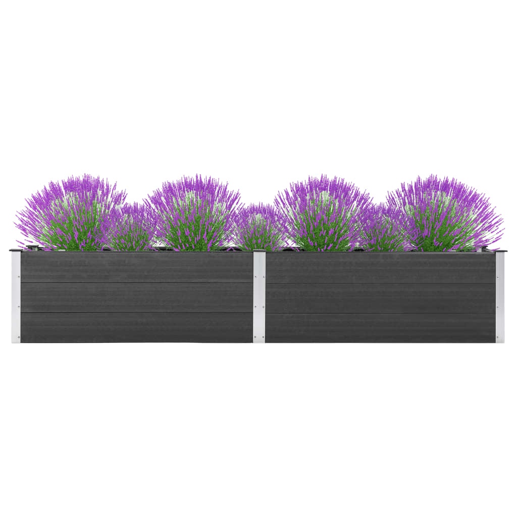 Garden Raised Bed 200x50x54 cm WPC Grey - All Things Good