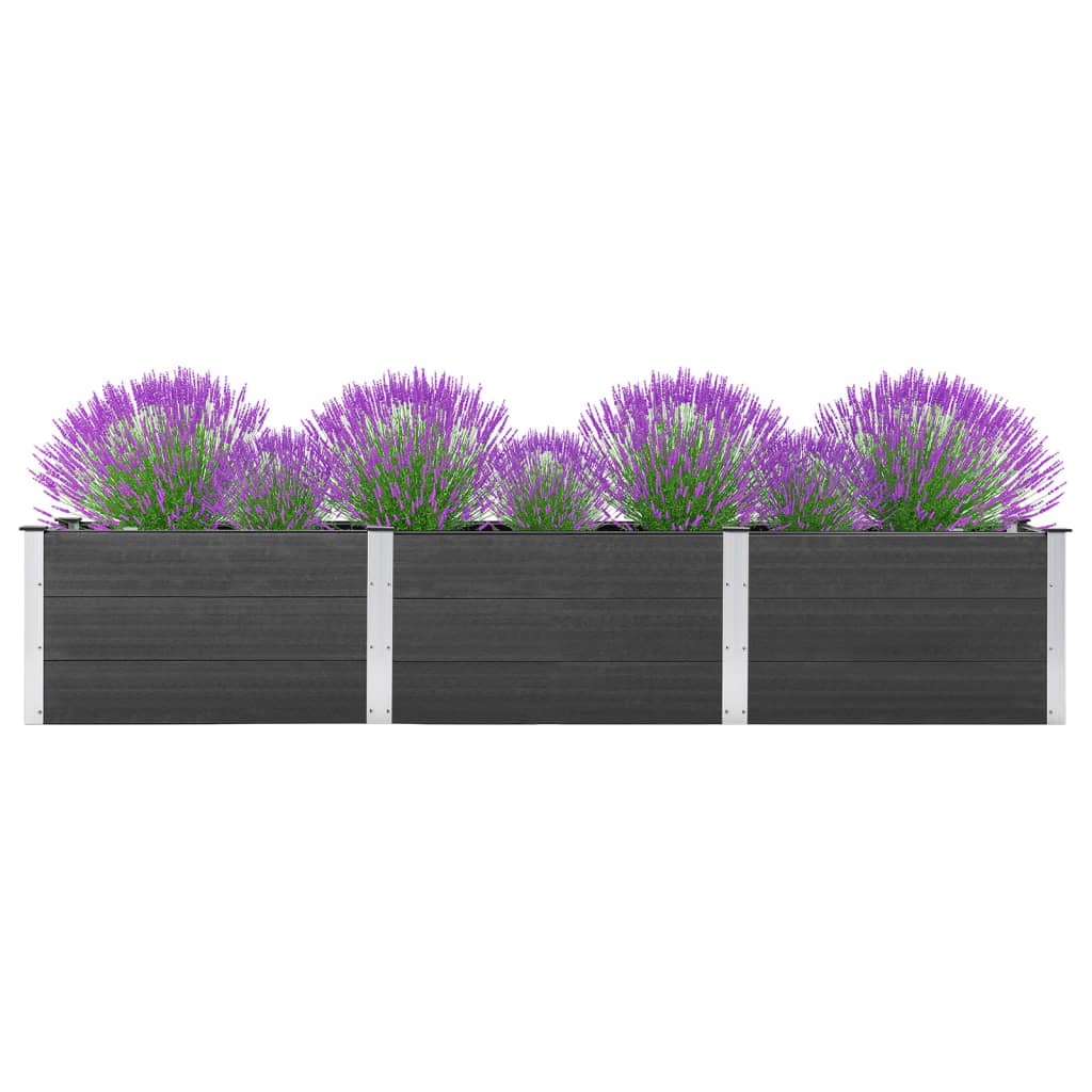 Garden Raised Bed 300x50x54 cm WPC Grey - Merlin Deals