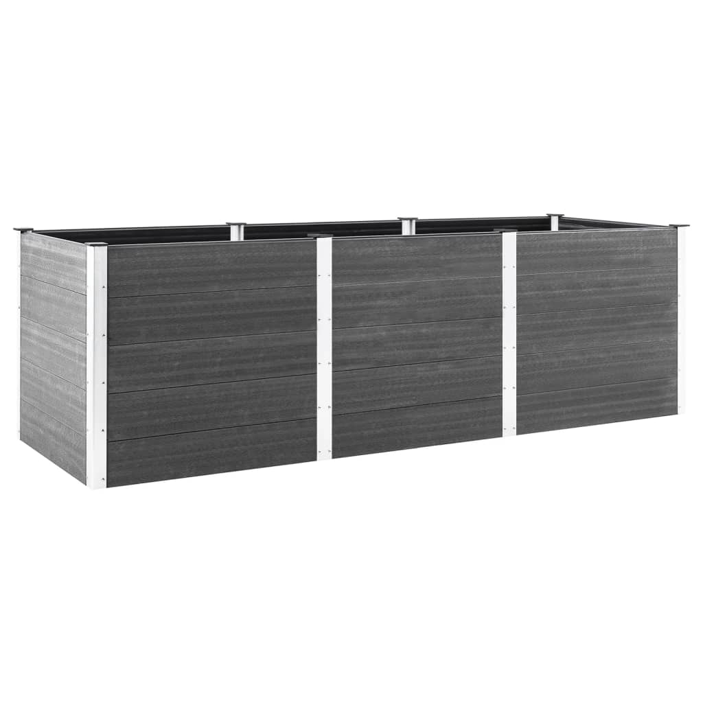 Garden Raised Bed Grey 300x50x91 cm WPC - The Home Maker