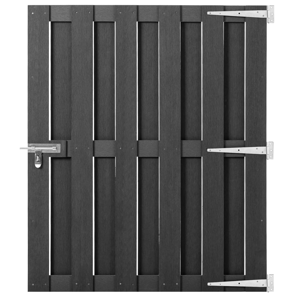Garden Gate WPC 100x112 cm Grey - Merlin Deals