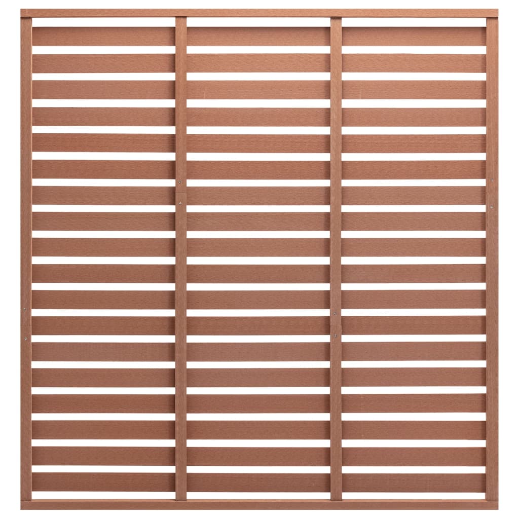 Fence Panel WPC 180x180 cm Brown - The Home Maker