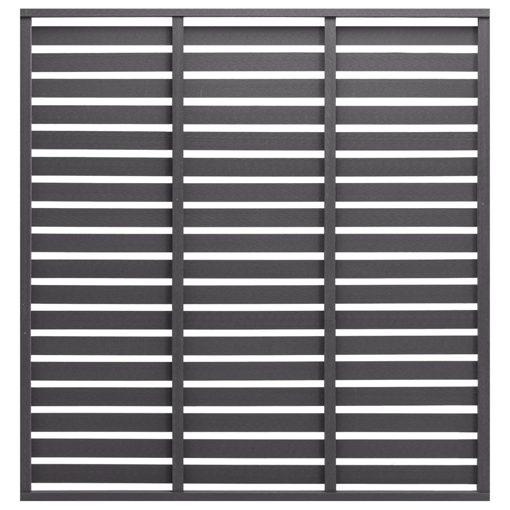 Fence Panel WPC 180x180 cm Grey - Charlotte Dunes