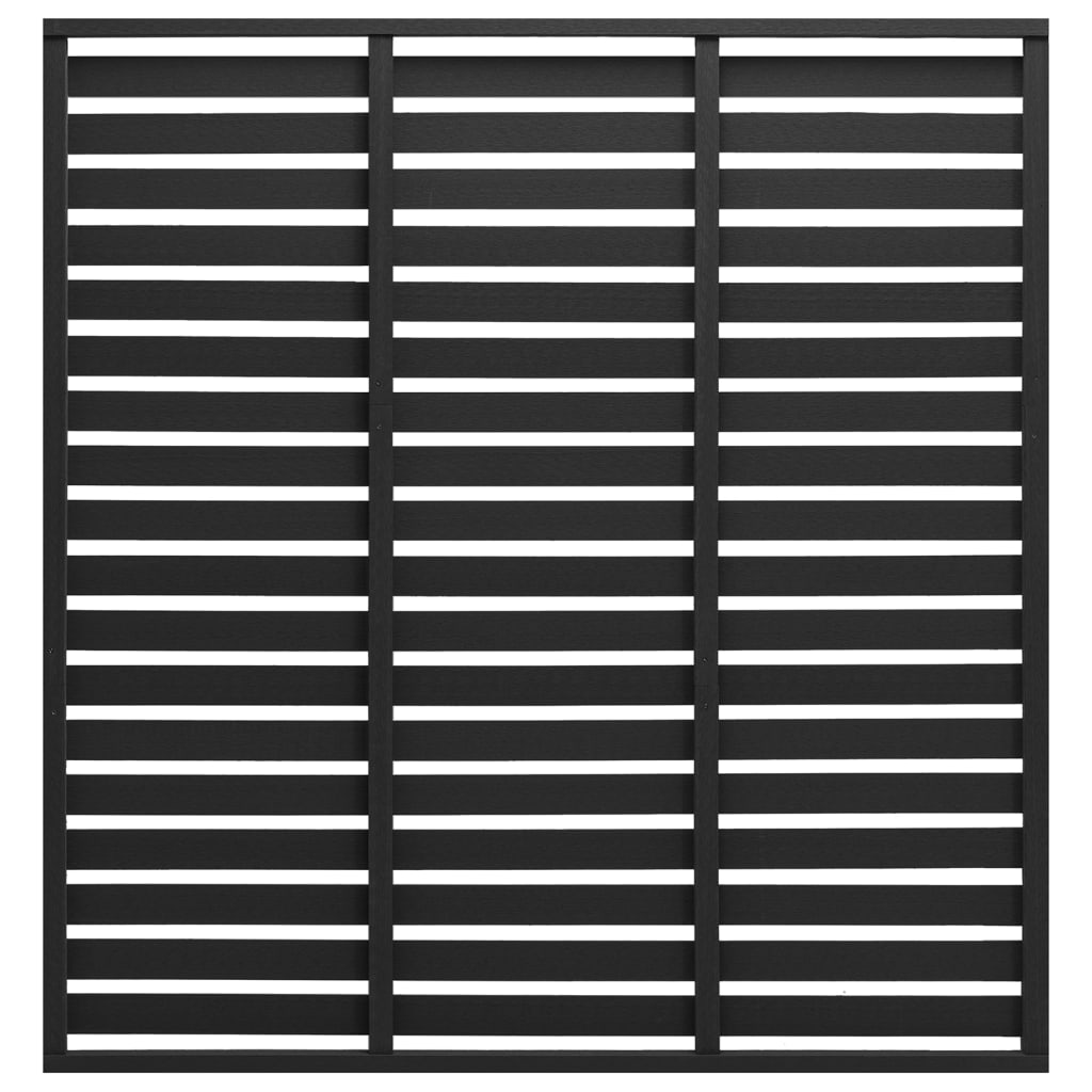 Fence Panel WPC 180x180 cm Black - Design Hut