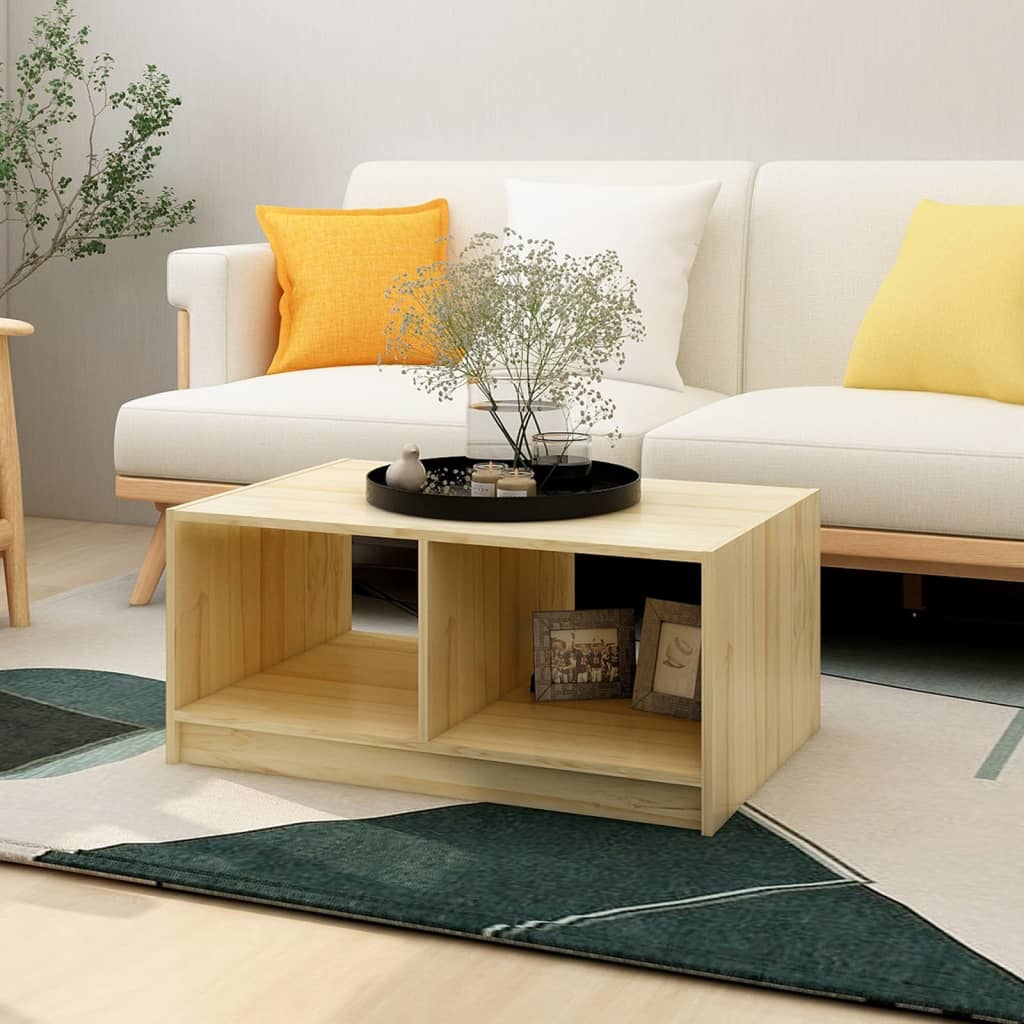Coffee Table 75x50x33.5 cm Solid Pinewood - Discount Dealers