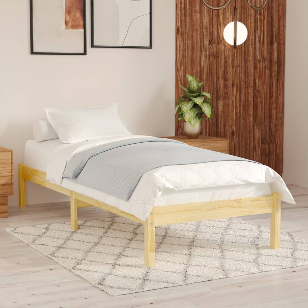 Bed Frame Solid Wood 90x190 cm Single - Merlin Deals
