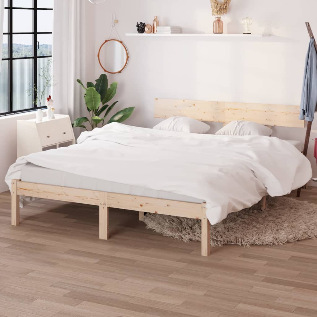 Bed Frame Solid Wood Pine 140x200 cm - Style and Chic