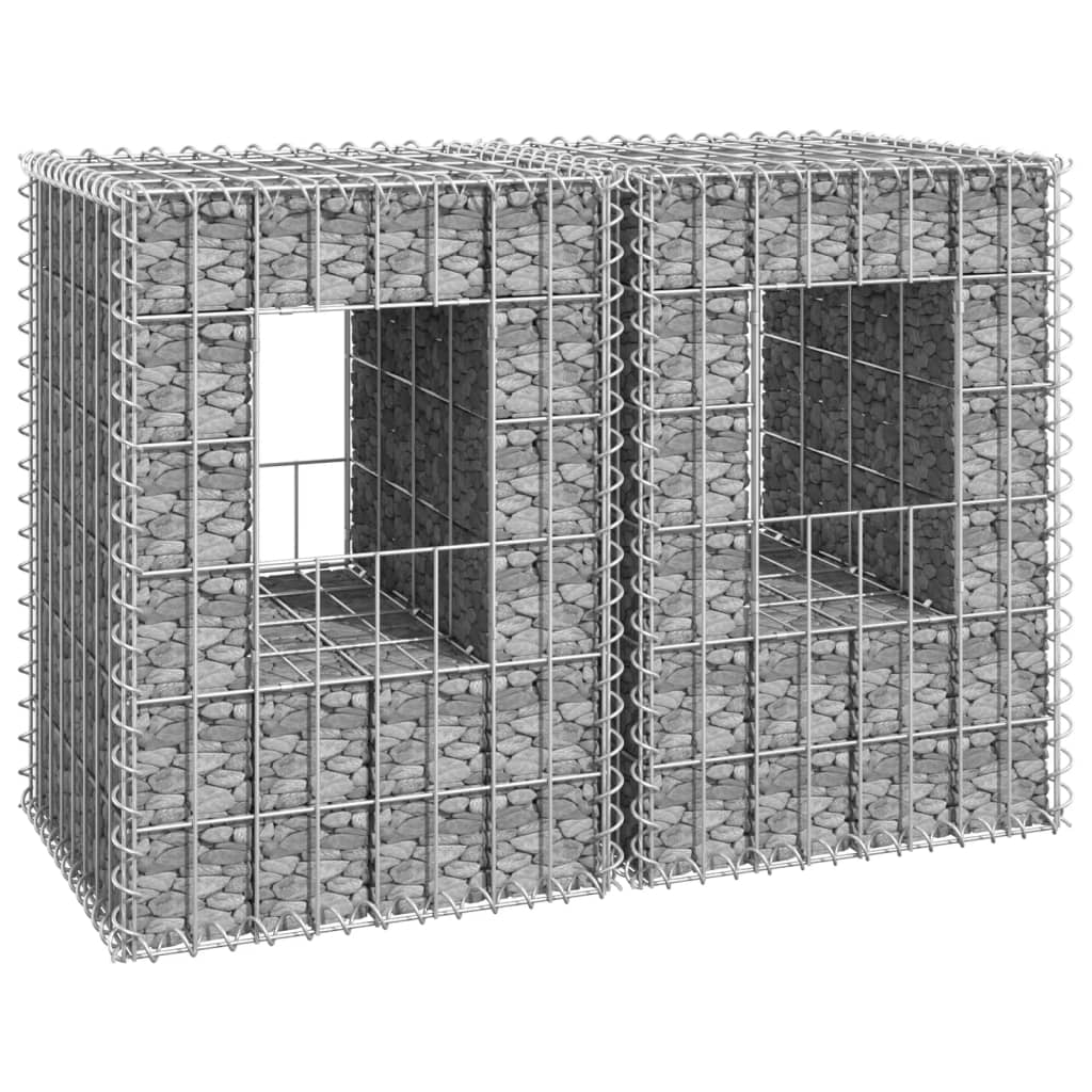 Gabion Basket Posts 2 pcs 40x40x60 cm Iron - All Things Good