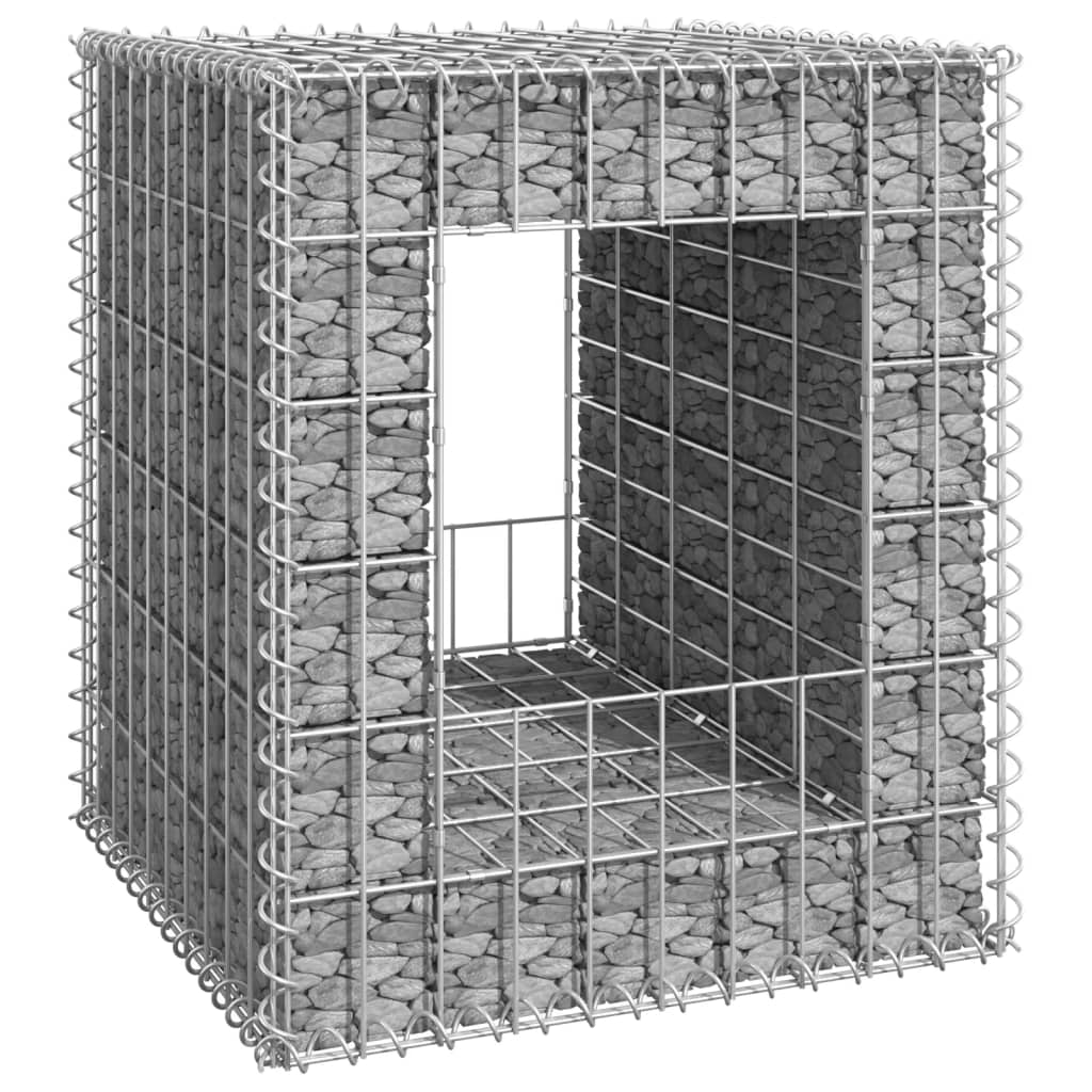 Gabion Basket Post 50x50x60 cm Iron - Design Hut