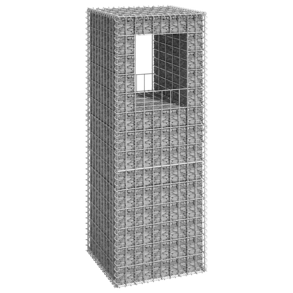 Gabion Basket Post 50x50x140 cm Iron - Design Hut