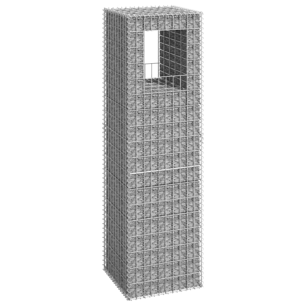 Gabion Basket Post 50x50x180 cm Iron - Design Hut