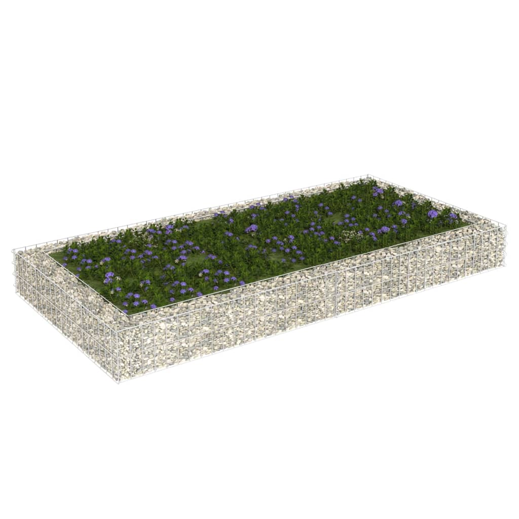 Gabion Raised Bed Galvanised Steel 200x100x20 cm - Unbeatable Bargains