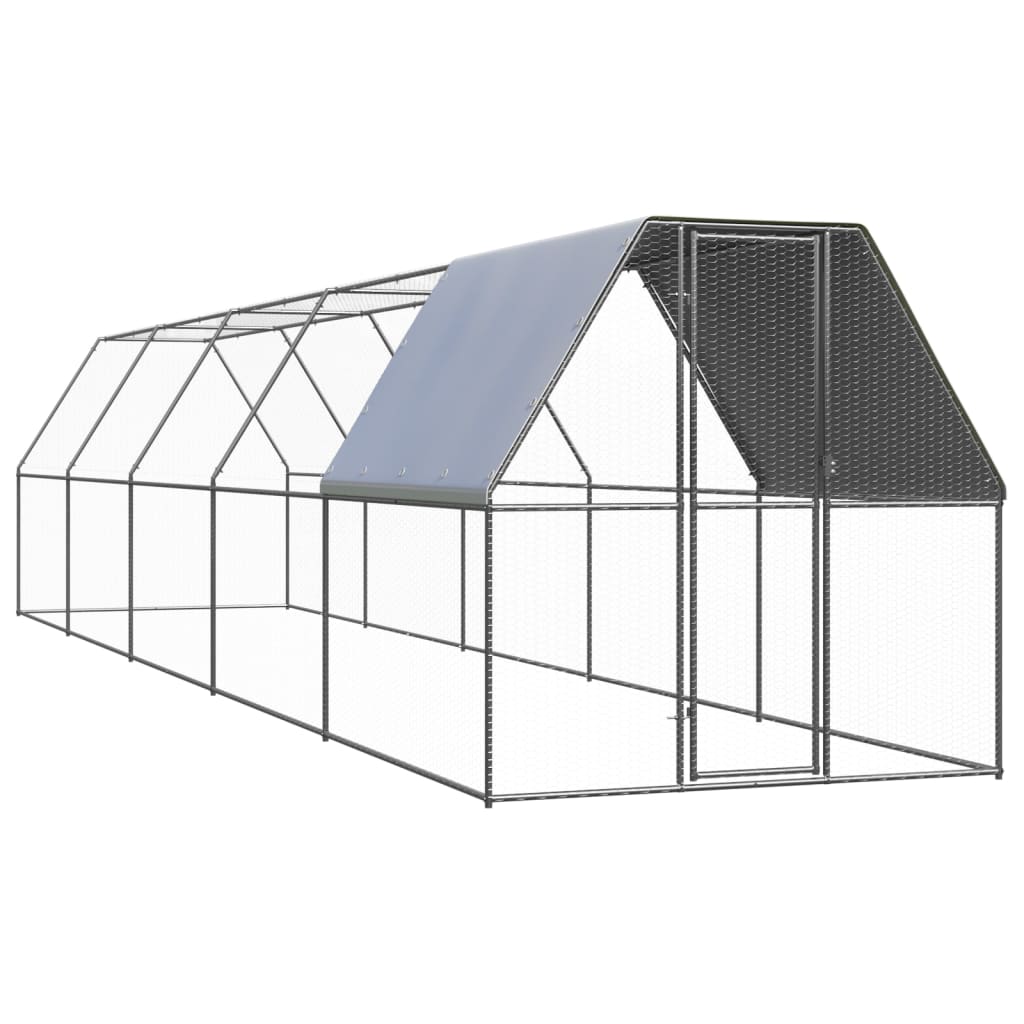Outdoor Chicken Cage 2x10x2 m Galvanised Steel - Tyrell & Tyrell