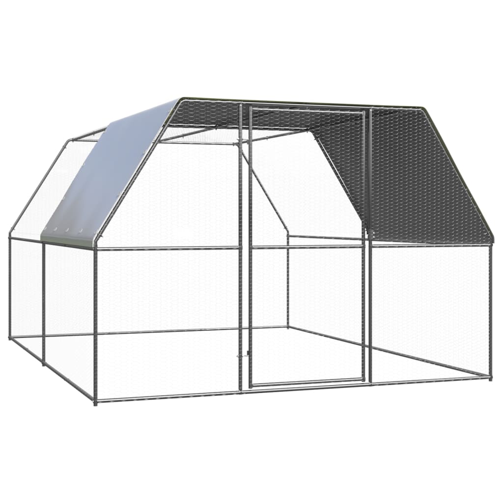 Outdoor Chicken Cage 3x4x2 m Galvanised Steel - All Things Good