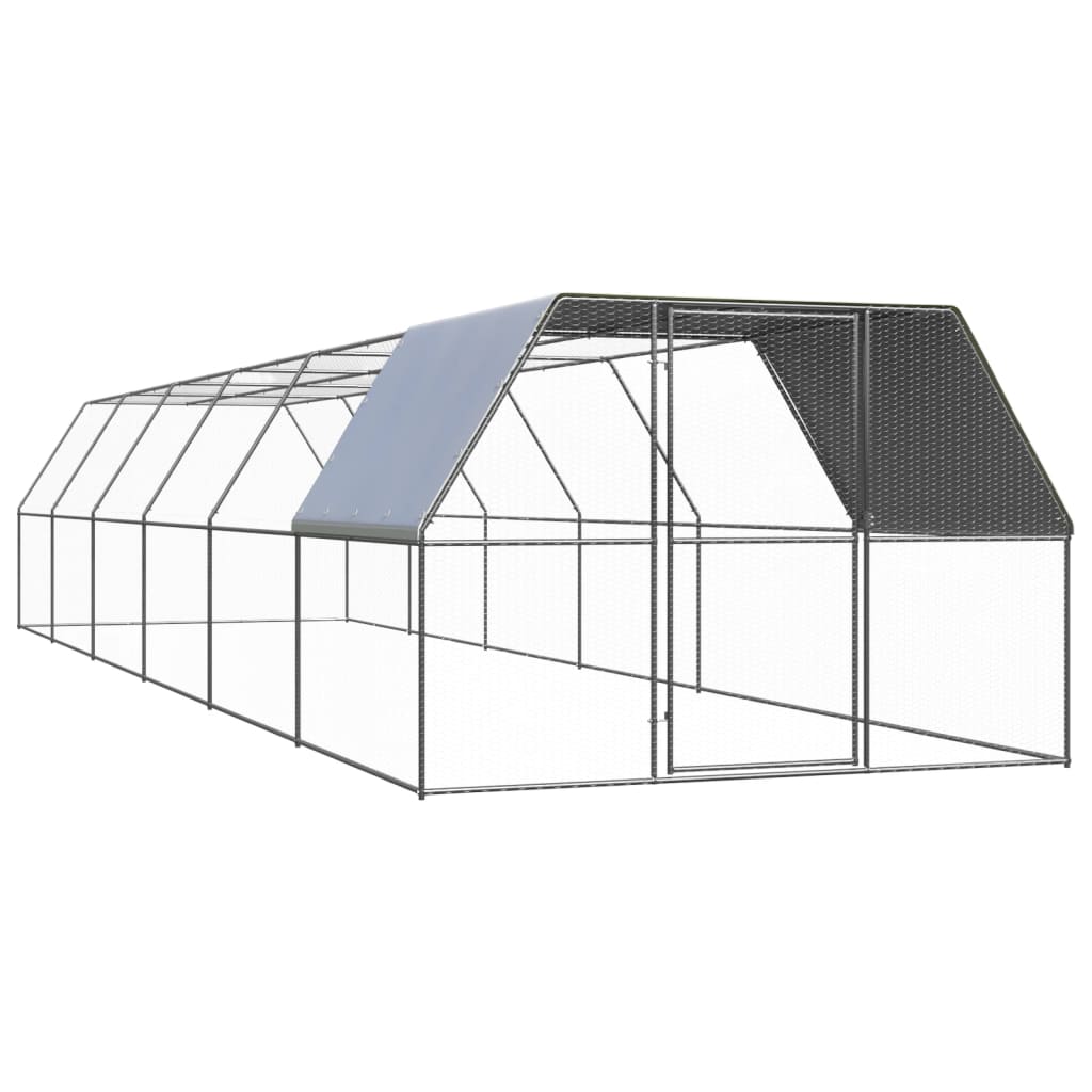 Outdoor Chicken Cage 3x12x2 m Galvanised Steel - Merkel Designers