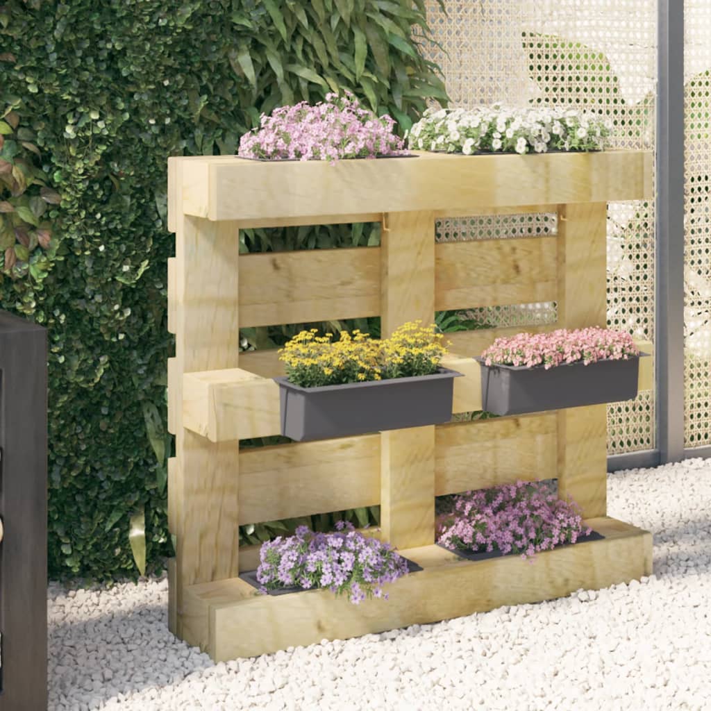 Flower Boxes for Euro Pallets 12 pcs Grey 36x13.5x9.5 cm PP - Merkel Designers
