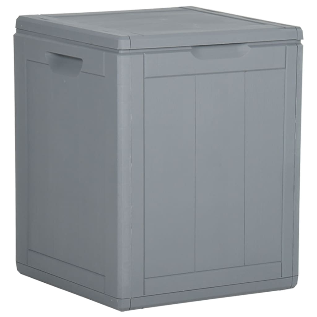Garden Storage Box 90L Grey PP Rattan - Direct Imports