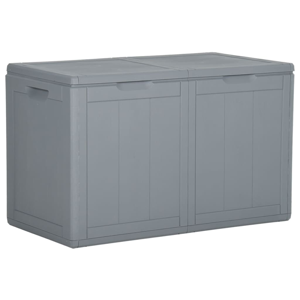 Garden Storage Box 180L Grey PP Rattan - Unbeatable Bargains