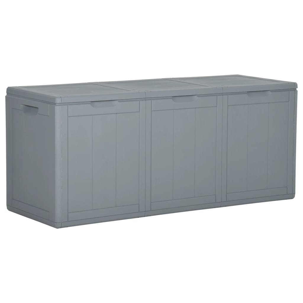 Garden Storage Box 270L Grey PP Rattan - Decor Base