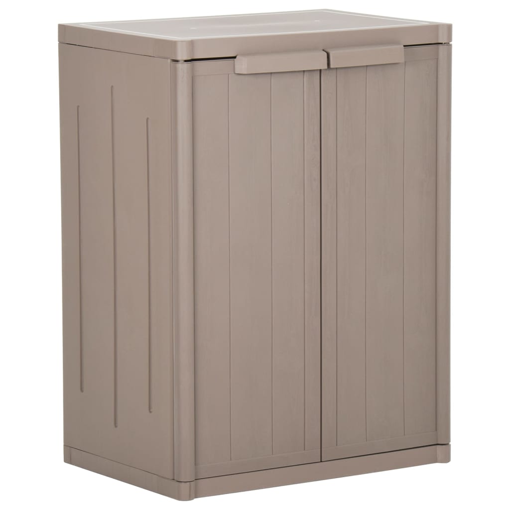 Garden Storage Cabinet Brown 65x45x88 cm PP Wood Look - Style and Chic